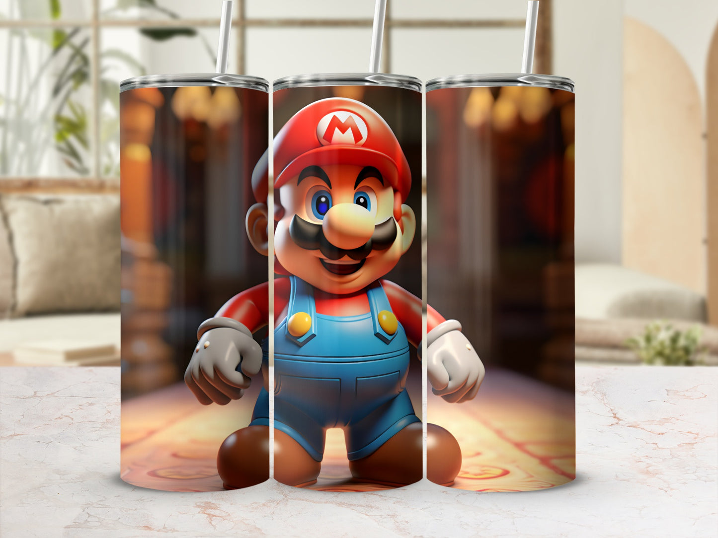 Vibrant Super Mario Design Vacuum Insulated Tumbler