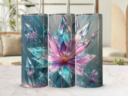 Crystal Lotus Geometric Sparkle Art Tumbler product type