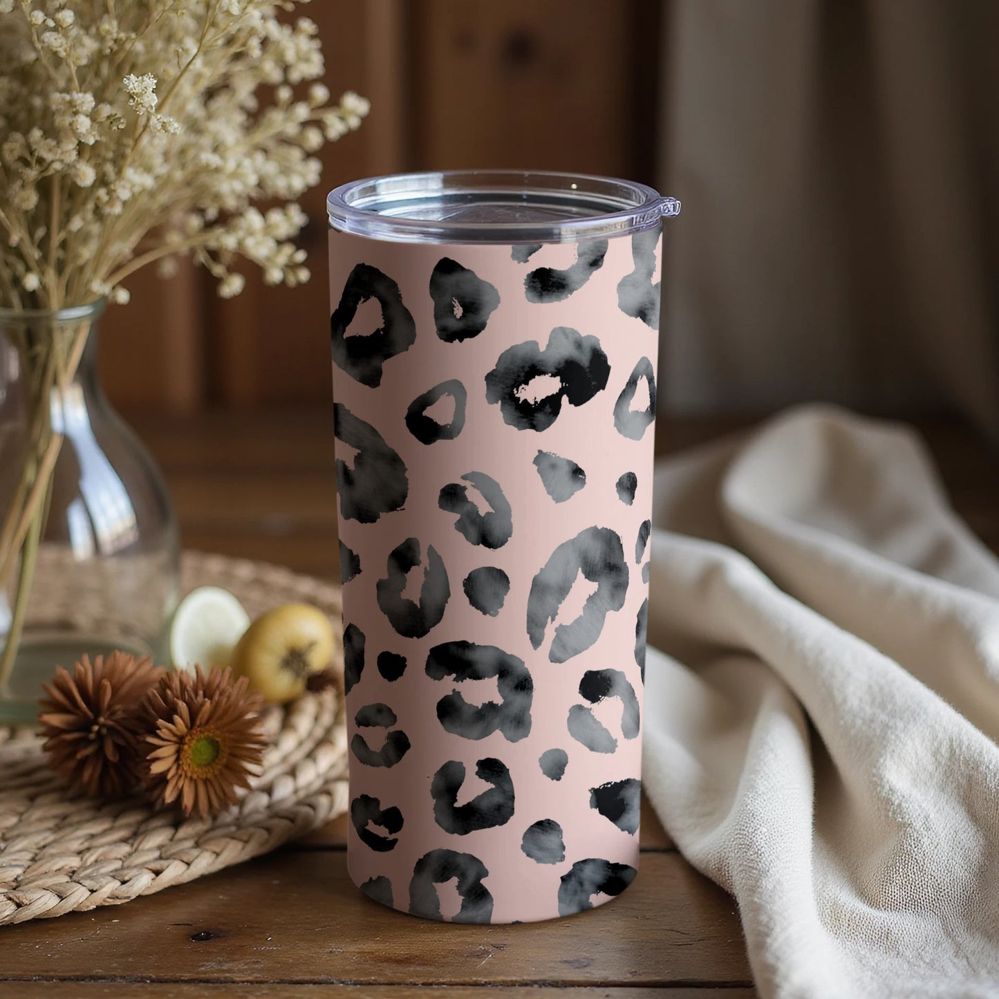 Chic Leopard Print Tumbler for Trendy Drinkware