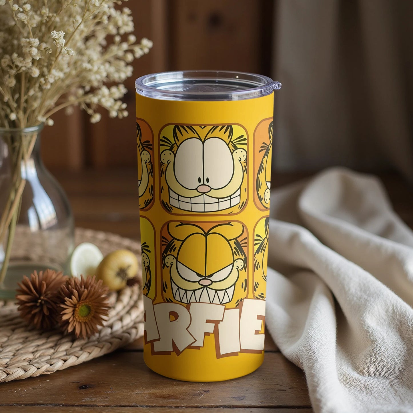 Garfield Faces Design Tumbler for Comic Strip Fans