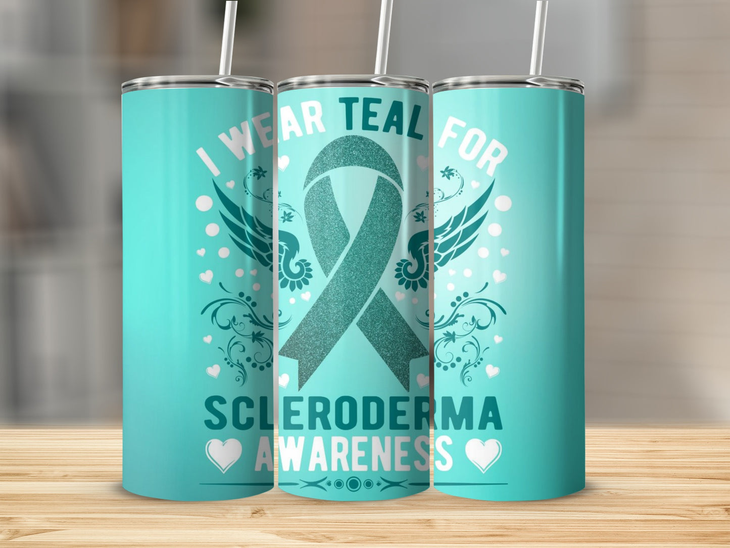 I Wear Teal Scleroderma Awareness Insulated Tumbler
