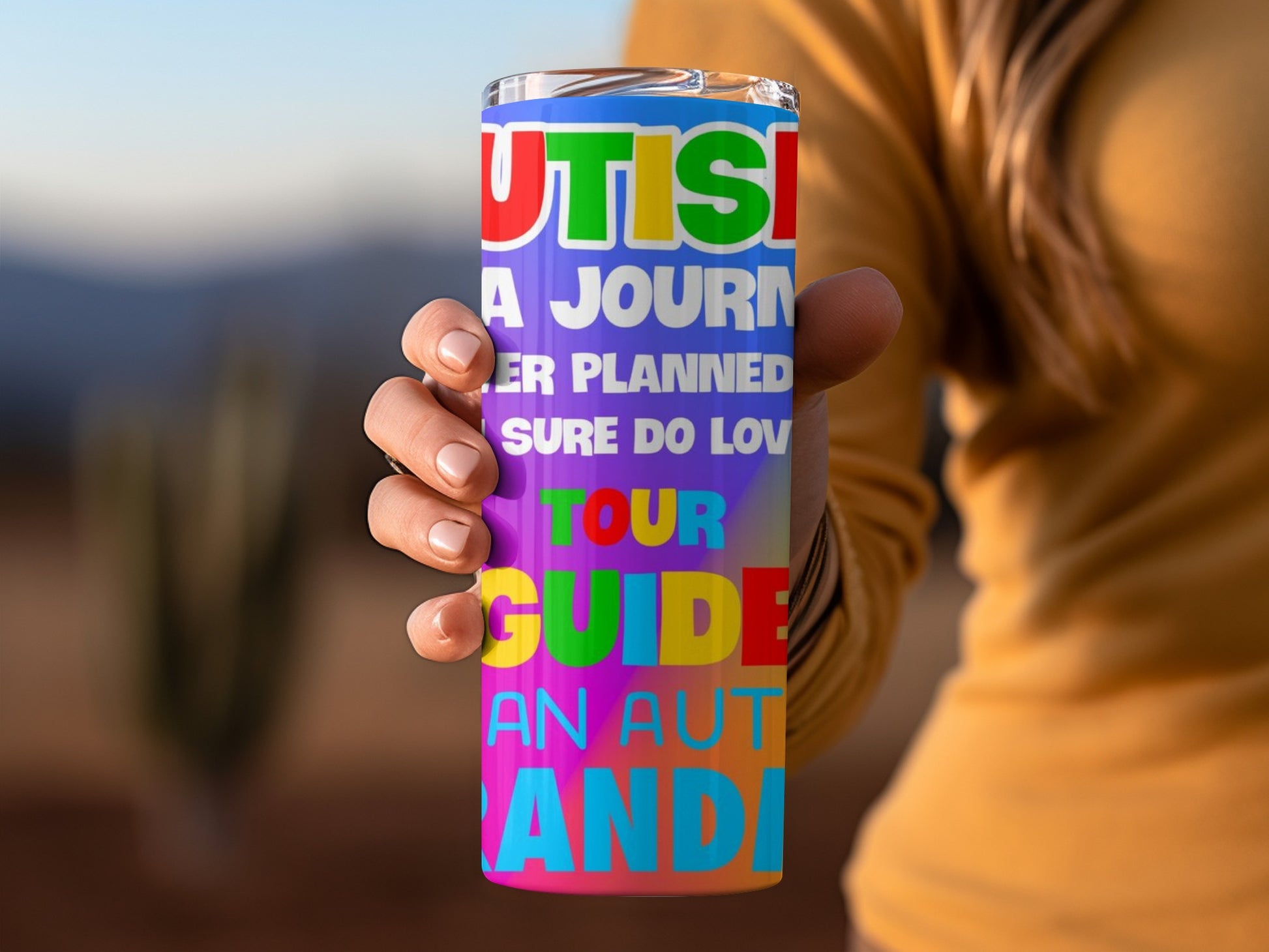 Colorful Autism Journey Tour Guide Insulated Tumbler