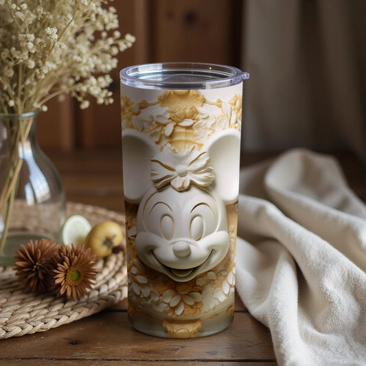 Adorable Character Tumbler with Floral Accents Product