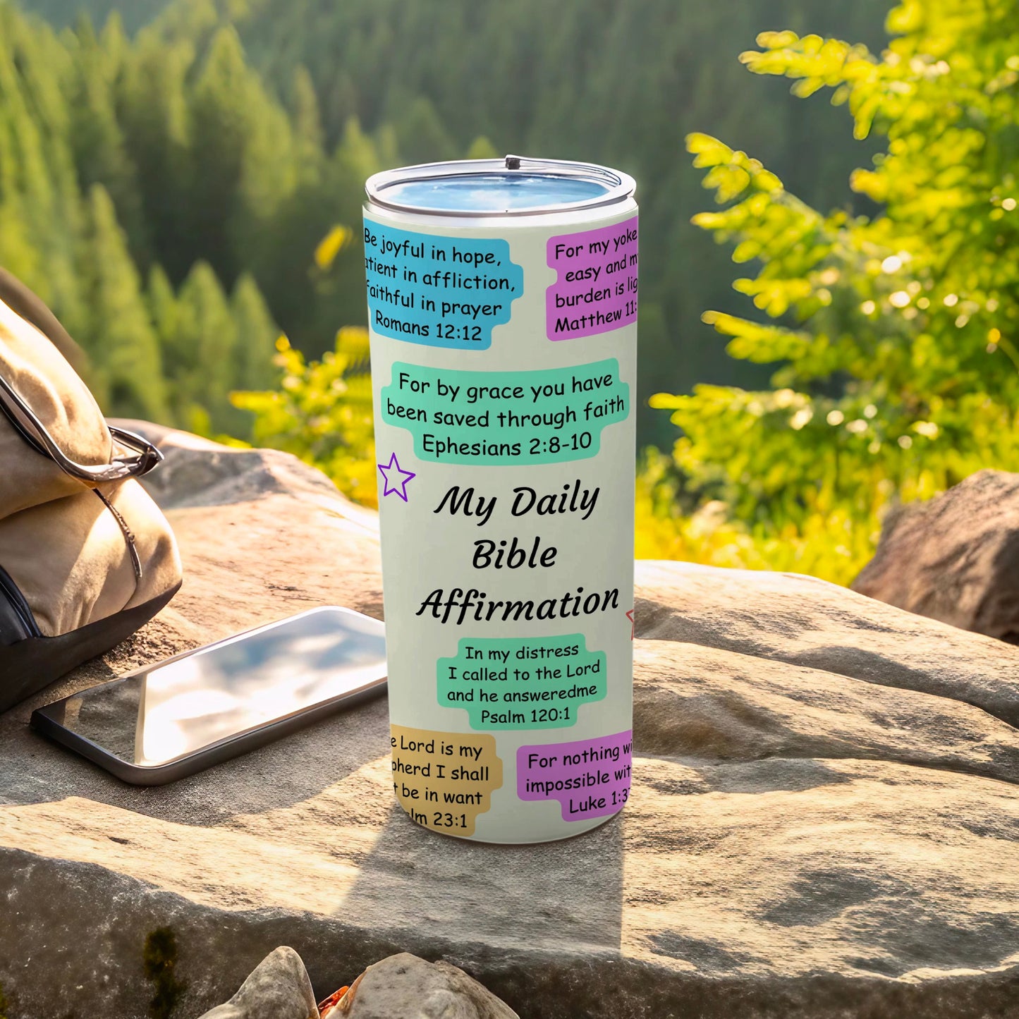 Inspirational Bible Verses My Daily Bible Affirmation tumbler