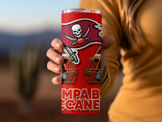 Tampa Bay Buccaneers Helmets With a Jolly Roger Tumblers