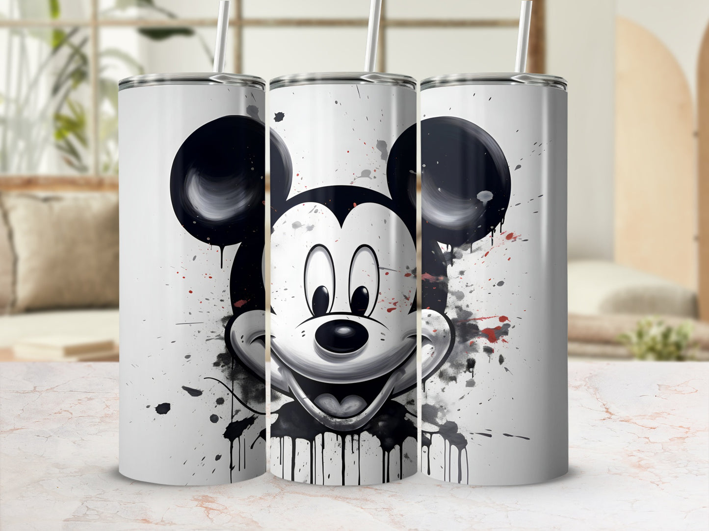 Mickey Mouse Splatter Art Insulated Tumbler Product