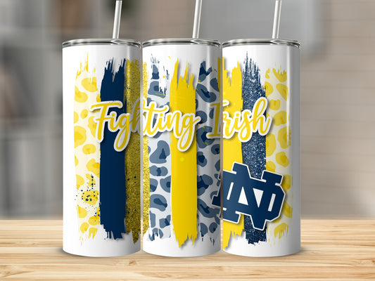 Fighting Irish Stripes Design Tumblers