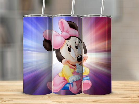 Minnie Mouse with Bow Colorful Design Tumbler