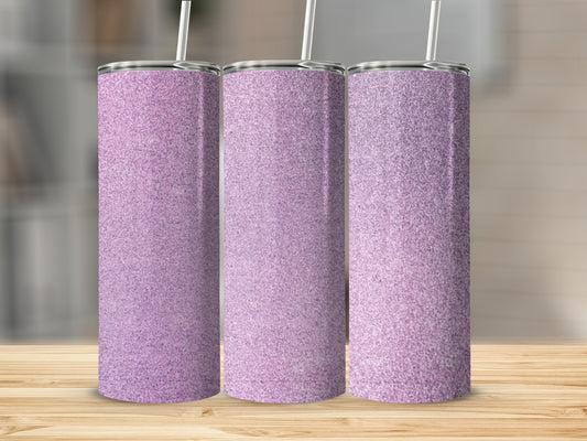 Glittery Lavender Tumbler for Refreshing Beverages