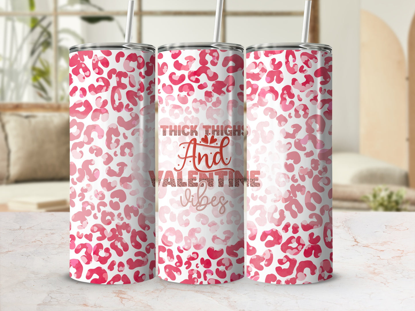 Thick Thighs And Valentine Vibes Tumbler Product
