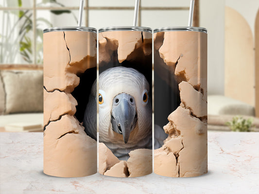 African Grey Parrot Broken Wall Effect Design Product Type
Parrot
African Grey
Exotic bird
Bird design
Unique gift
Animal tumbler
Pet lover
Nature theme
Cracked design
Broken wall art
Peeking parrot
Tumbler cup
Drinkware
Beverage holder
Parrot art
Grey parrot
Wild animal
Bird watcher
Creative design
Custom tumbler