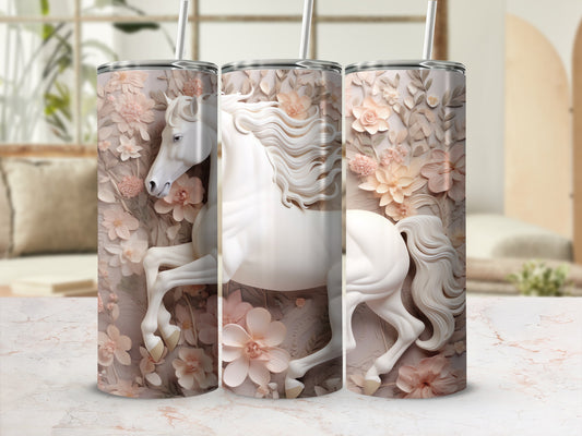Graceful White Horse 3D Floral Artwork Tumbler product type
White horse
Floral design
3D art
Elegant
Pastel flowers
Dreamy
Fantasy horse
Sculpted flowers
Graceful horse
Artistic print
Unique design
Nature inspired
Spring flowers
Feminine gift
Drinkware
Tumbler
Aesthetic
Ethereal
Intricate detail
Beautiful pattern