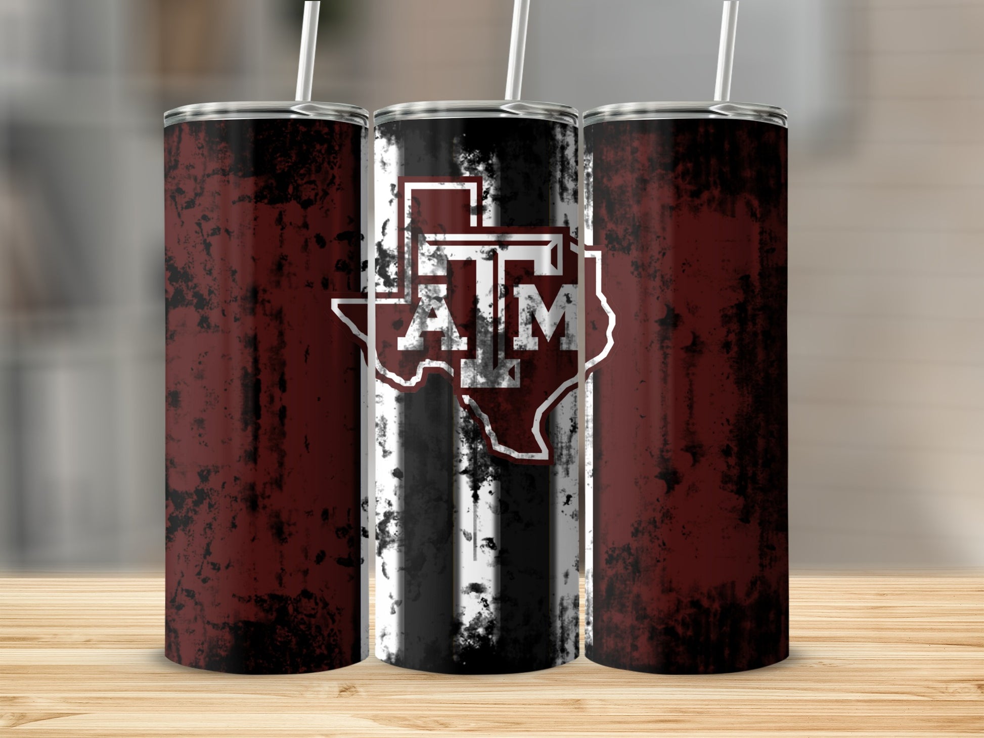 Texas A&M Aggies Skinny Tumbler Custom Cup Gift
