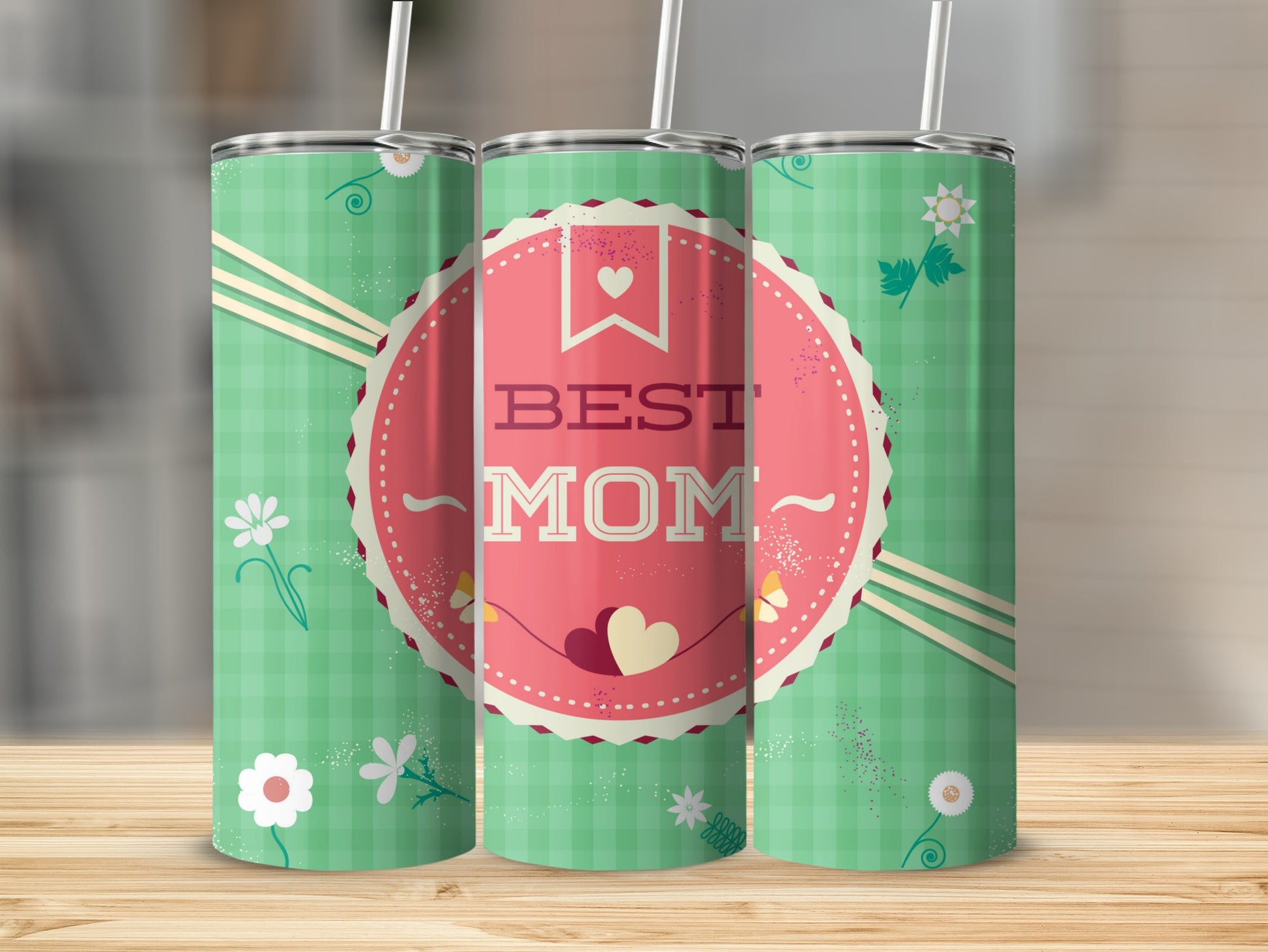 Best Mom Floral Design Tumbler for Everyday Use