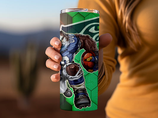 Football Player Cartoon Design Insulated Tumbler