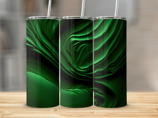 Vibrant Green Abstract Liquid Swirl Art product type