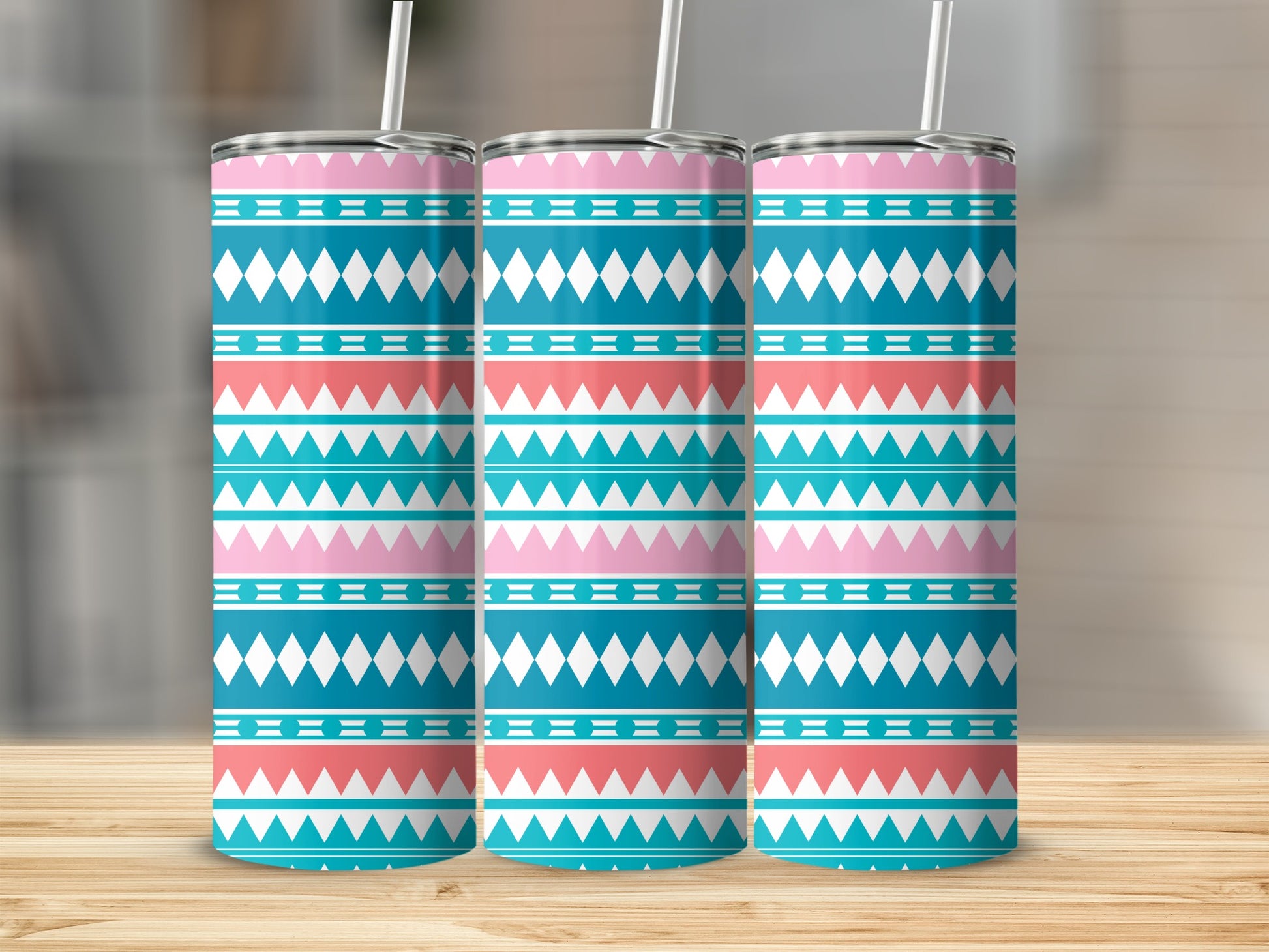 Colorful Geometric Pattern Tall Tumblers Product