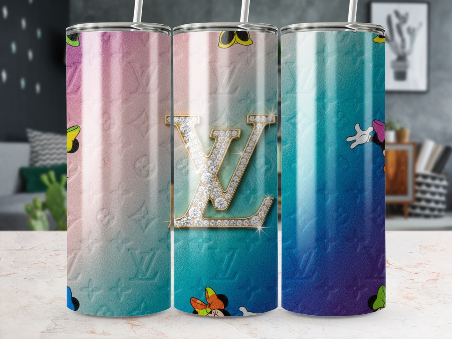 Gradient Colorful Tumbler with Luxury Logo Design