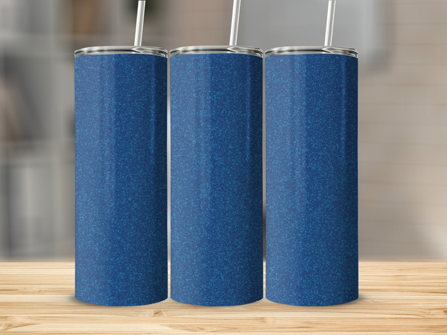 Blue Glitter Tumbler for Stylish Hydration Accessory