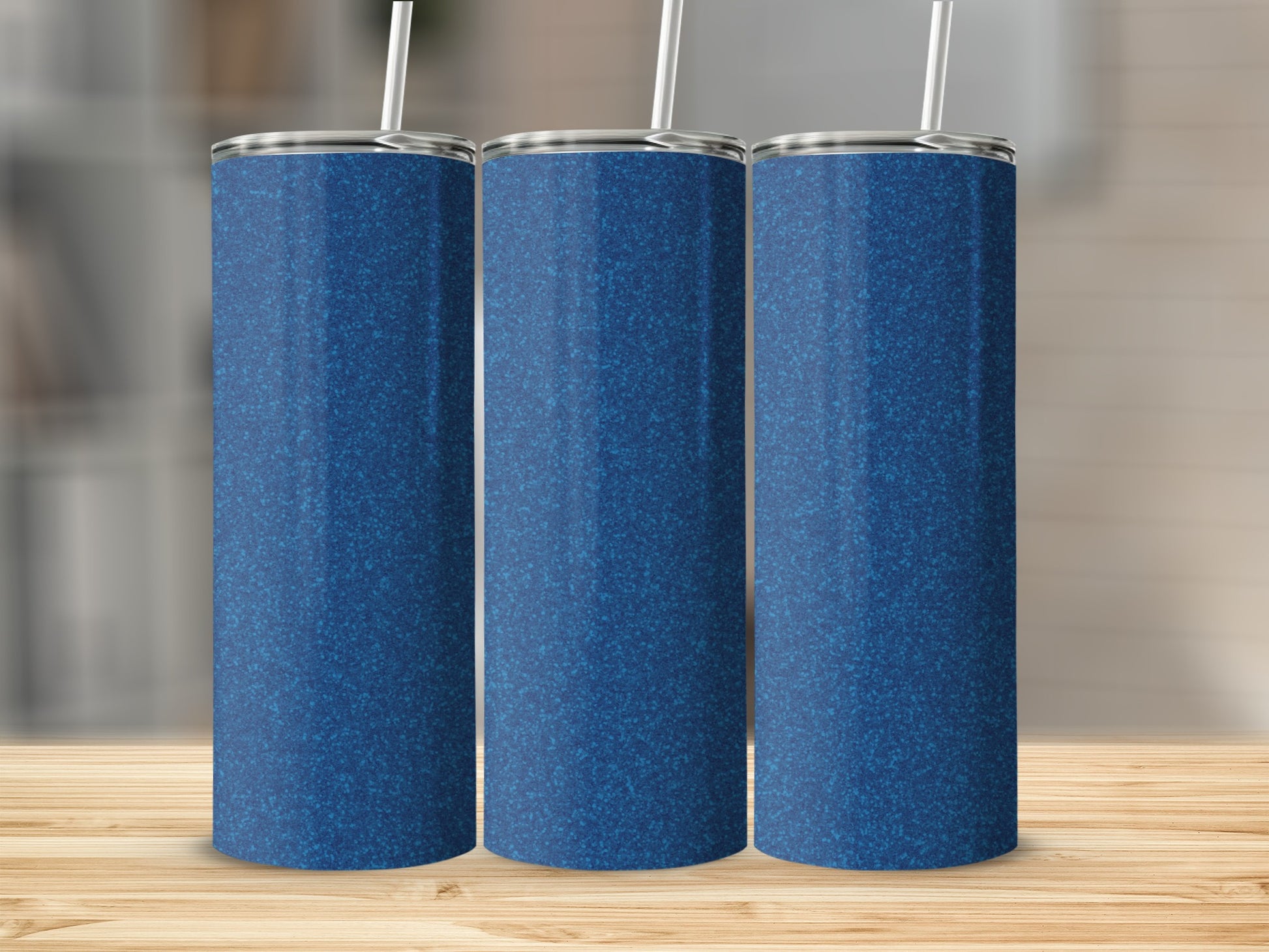Blue Glitter Tumbler for Stylish Hydration Accessory
