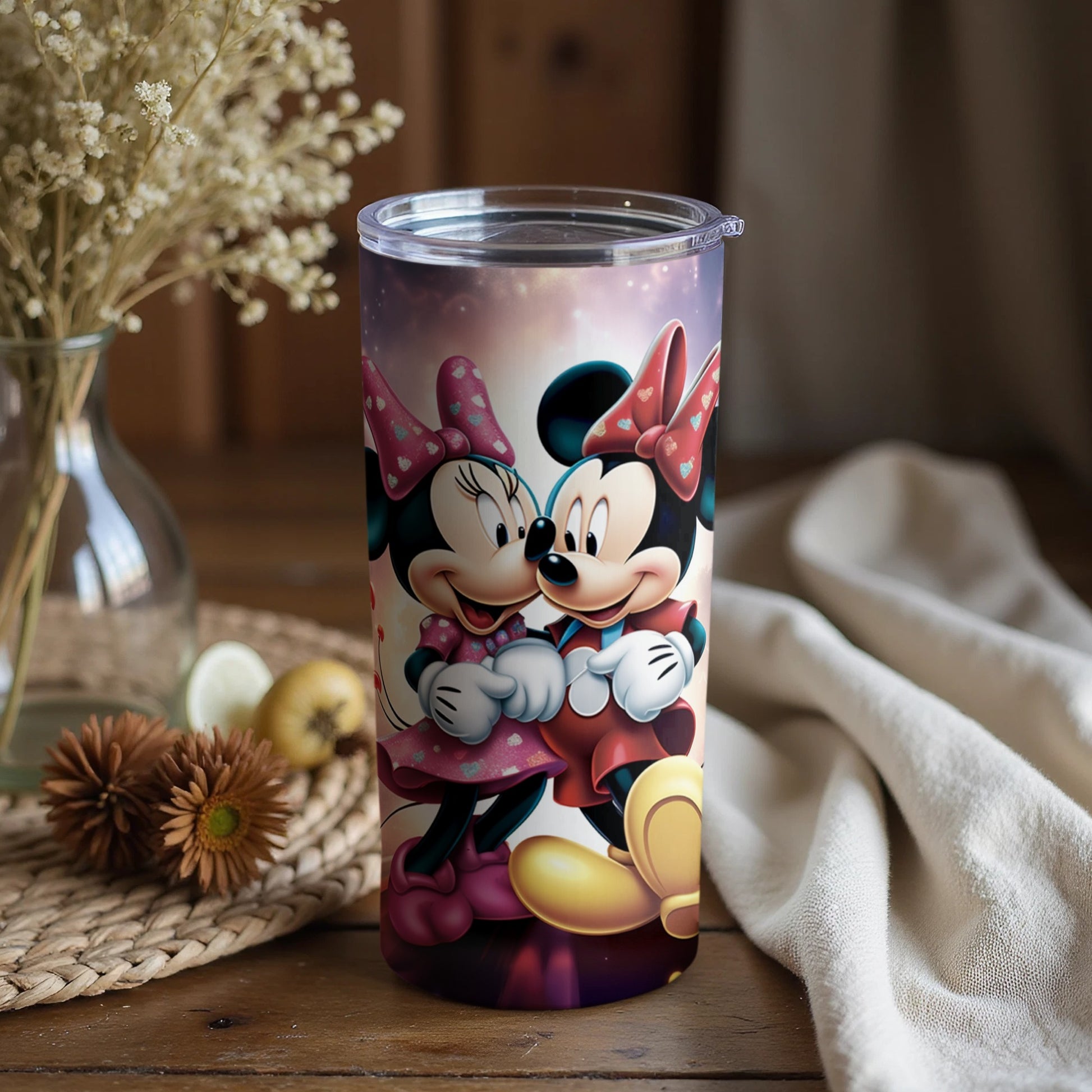 Adorable Mickey and Minnie Mouse Tumbler