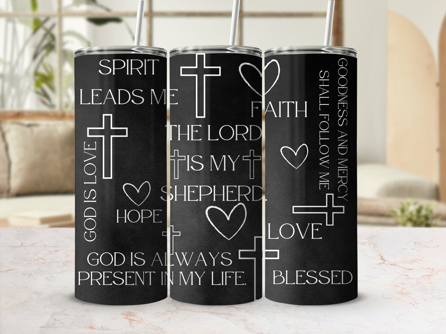 Inspirational Faith and Hope Stainless Steel Tumbler