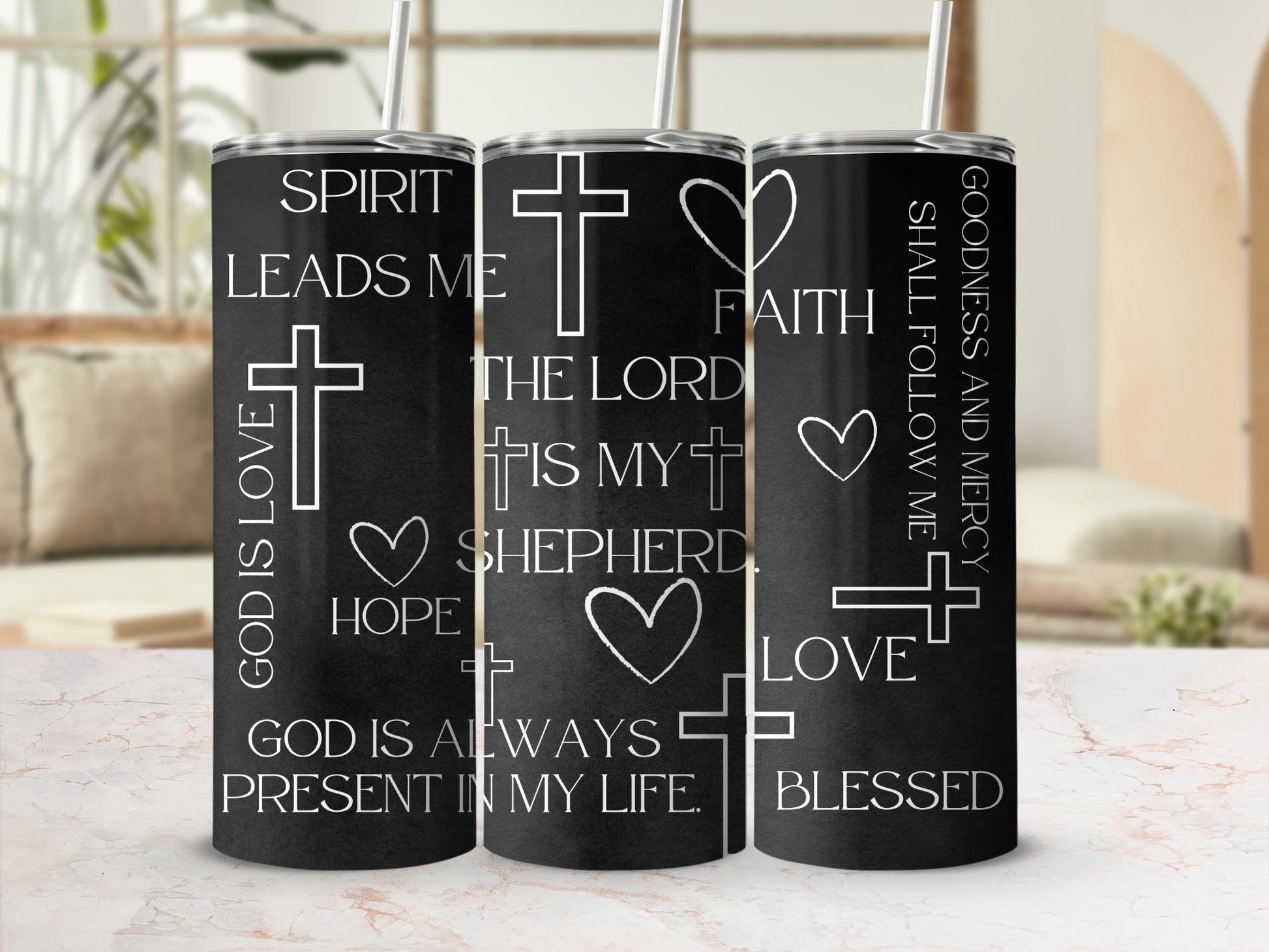 Inspirational Faith and Hope Stainless Steel Tumbler
