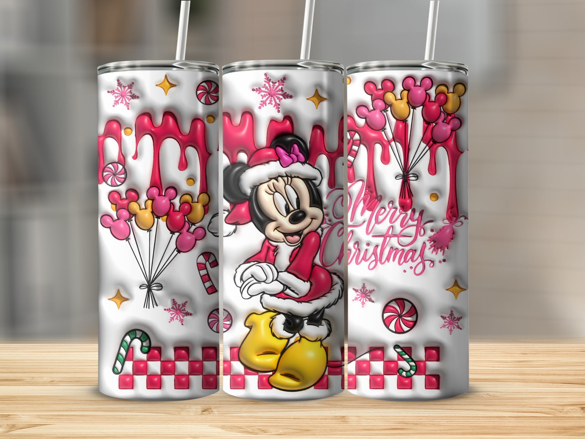 Merry Christmas Festive Cartoon Design Tumbler