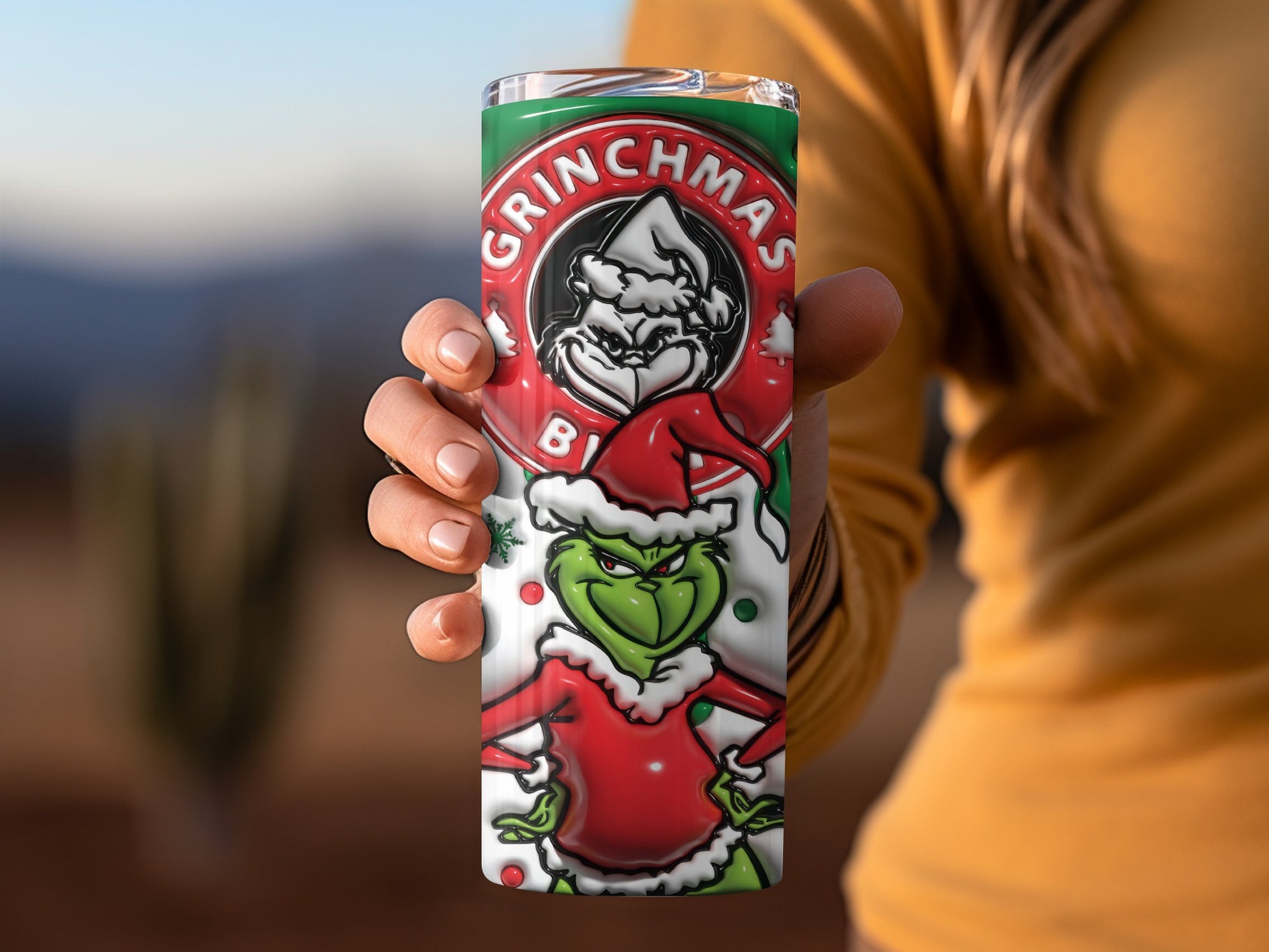 Grinchmas Stainless Steel Tumbler For Holiday Cheers