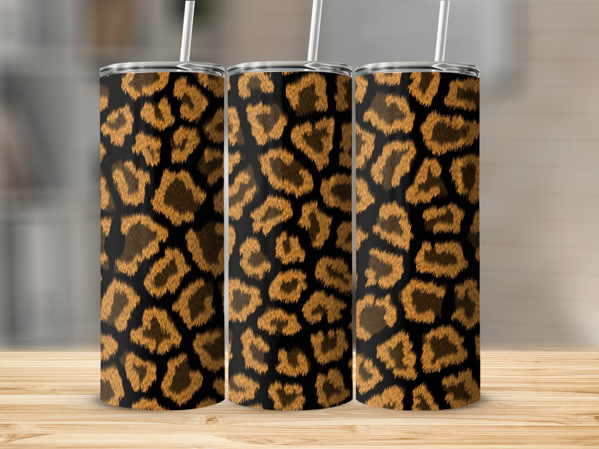 Leopard Print Insulated Tumbler Stylish Travel Mug