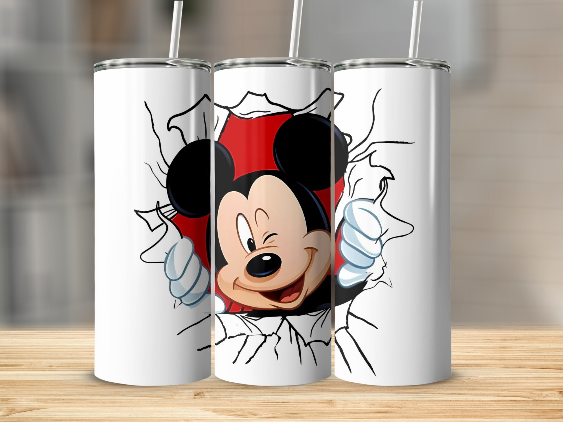 Winking Mouse Cartoon Character Tumbler Cup