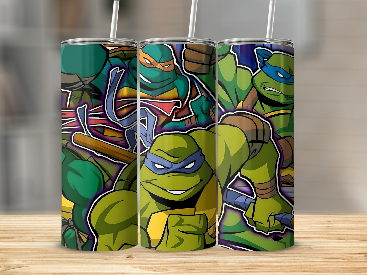 Animated Turtle Superheroes Tumbler Cup product