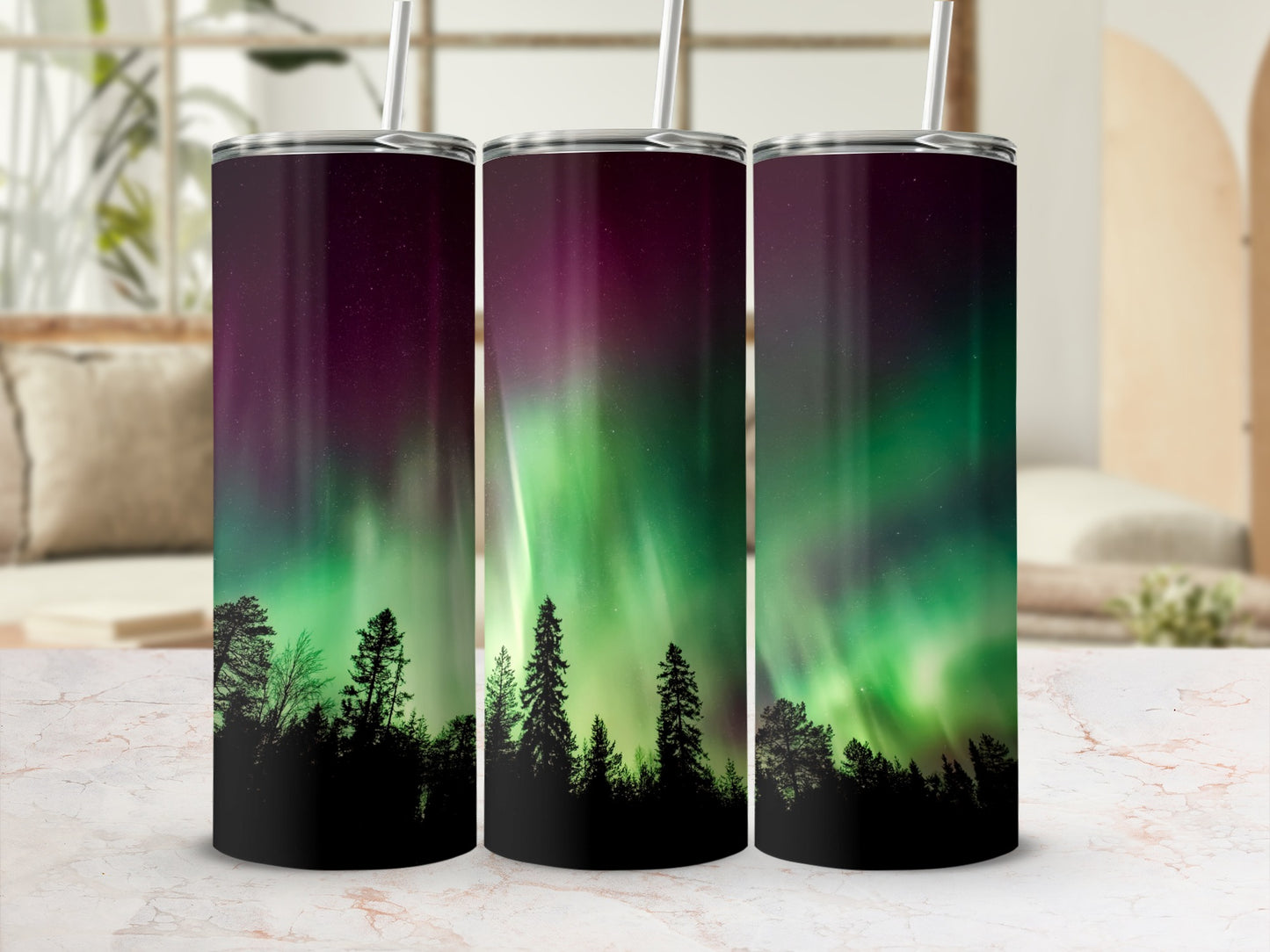 Northern Lights Stainless Steel Insulated Tumbler Cup