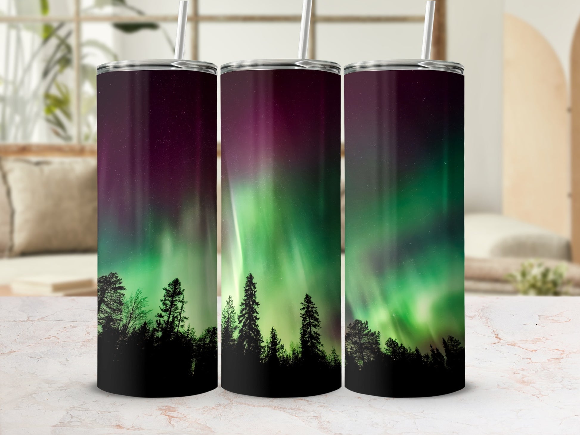 Northern Lights Stainless Steel Insulated Tumbler Cup