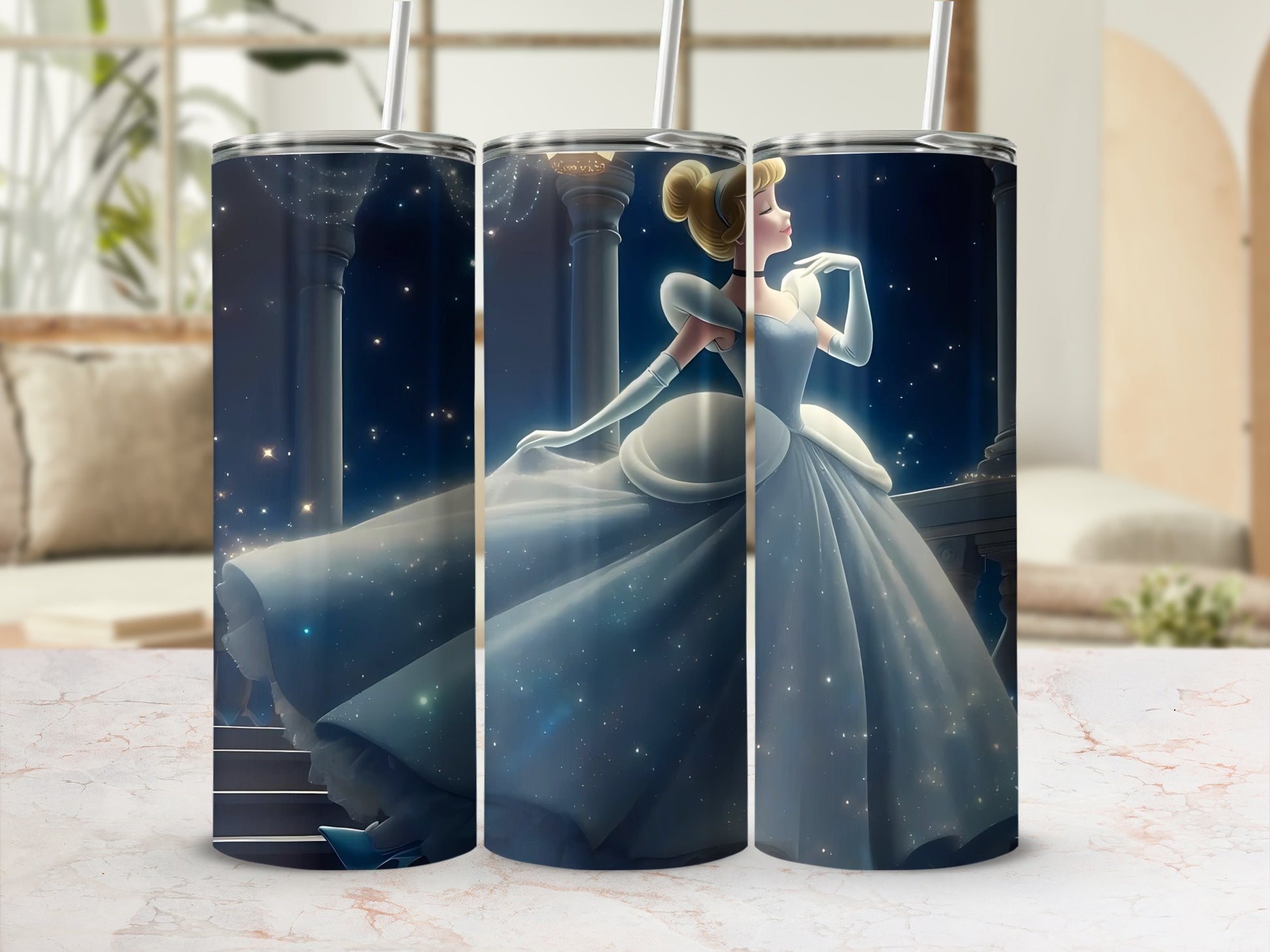 Cinderella Fairy Tale Night Scene Tumbler