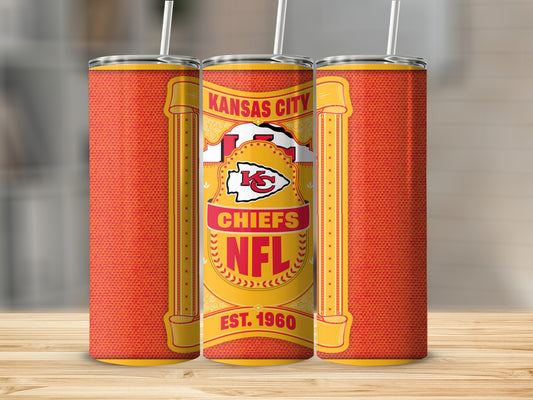 Kansas City Chiefs NFL Team Established 1960 Design Tumbler