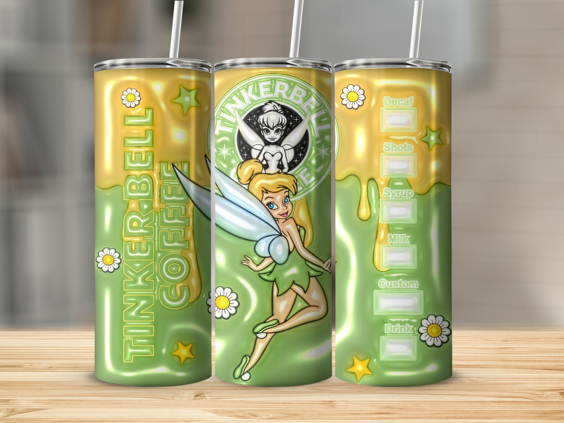 Tinker Bell Coffee Tumbler with Customizable Options
