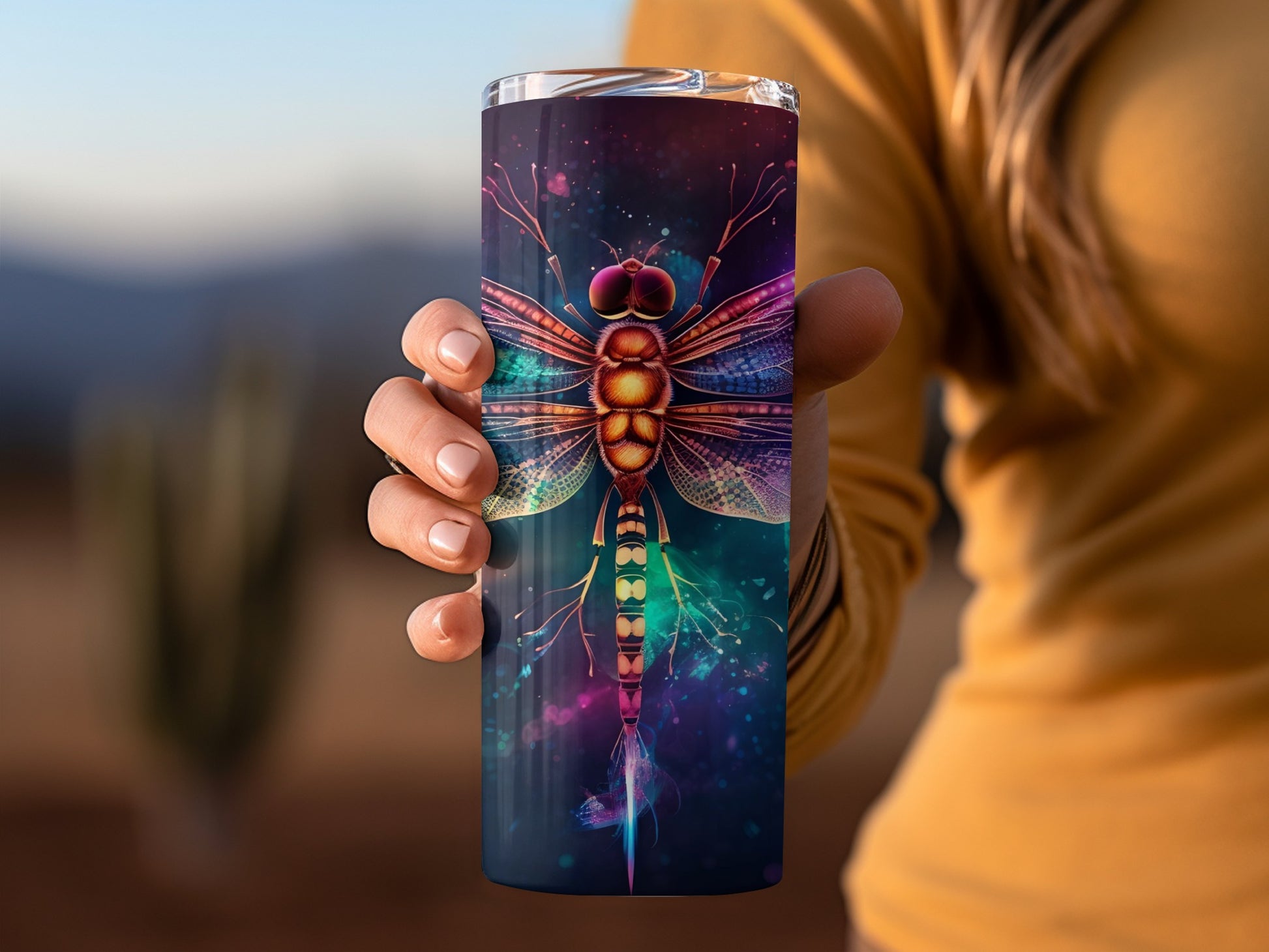 Vibrant Dragonfly Art Insulated Drinkware Tumbler