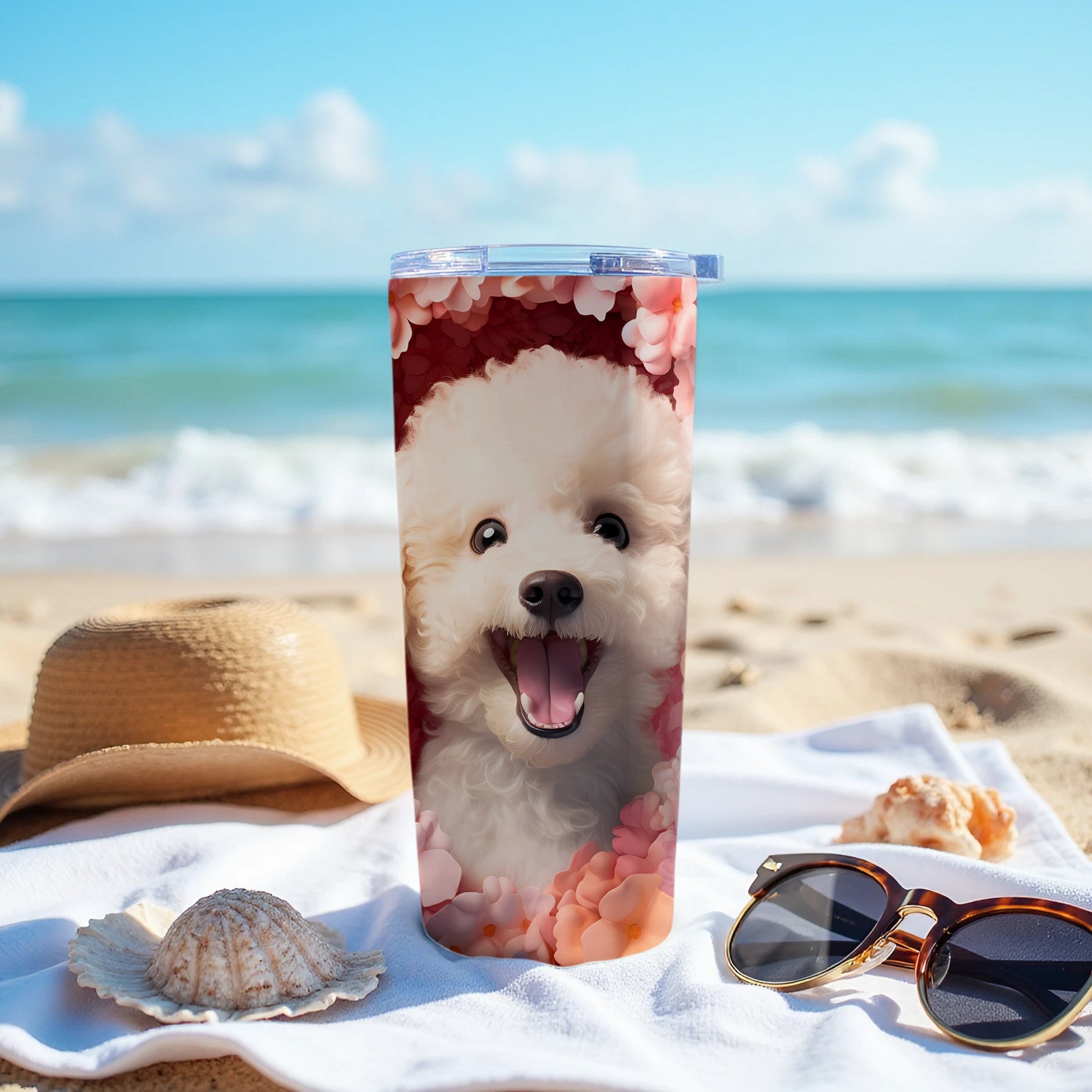 Happy White Dog Flower Beach Scene Tumbler product type
Tumbler
Insulated Tumbler
Dog Tumbler
Puppy Design
White Puppy
Happy Dog
Floral Tumbler
Pink Floral
Beach Tumbler
Ocean Vibes
Summer Drinkware
Travel Tumbler
Pet Lover Gift
Animal Print
Cute Dog Art
Bichon Frise
Poodle
Vacation Tumbler
Sand Beach
Outdoor Hydration
