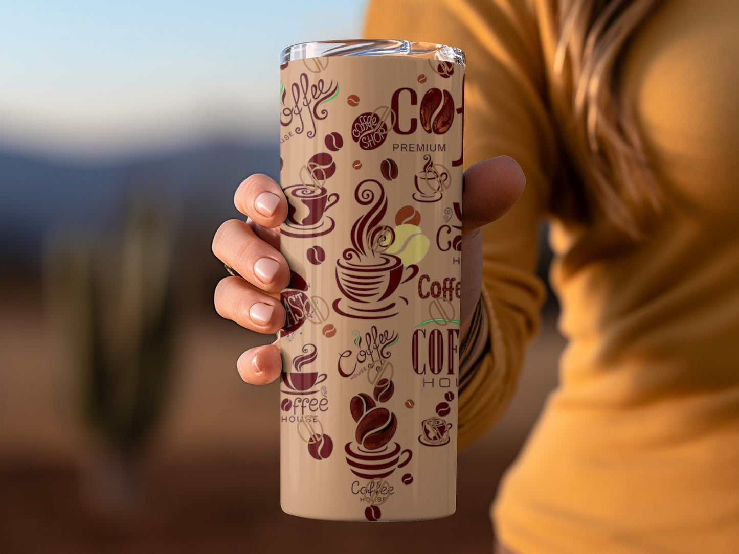 Coffee Lover's Delight Tumbler with Fun Coffee Graphics