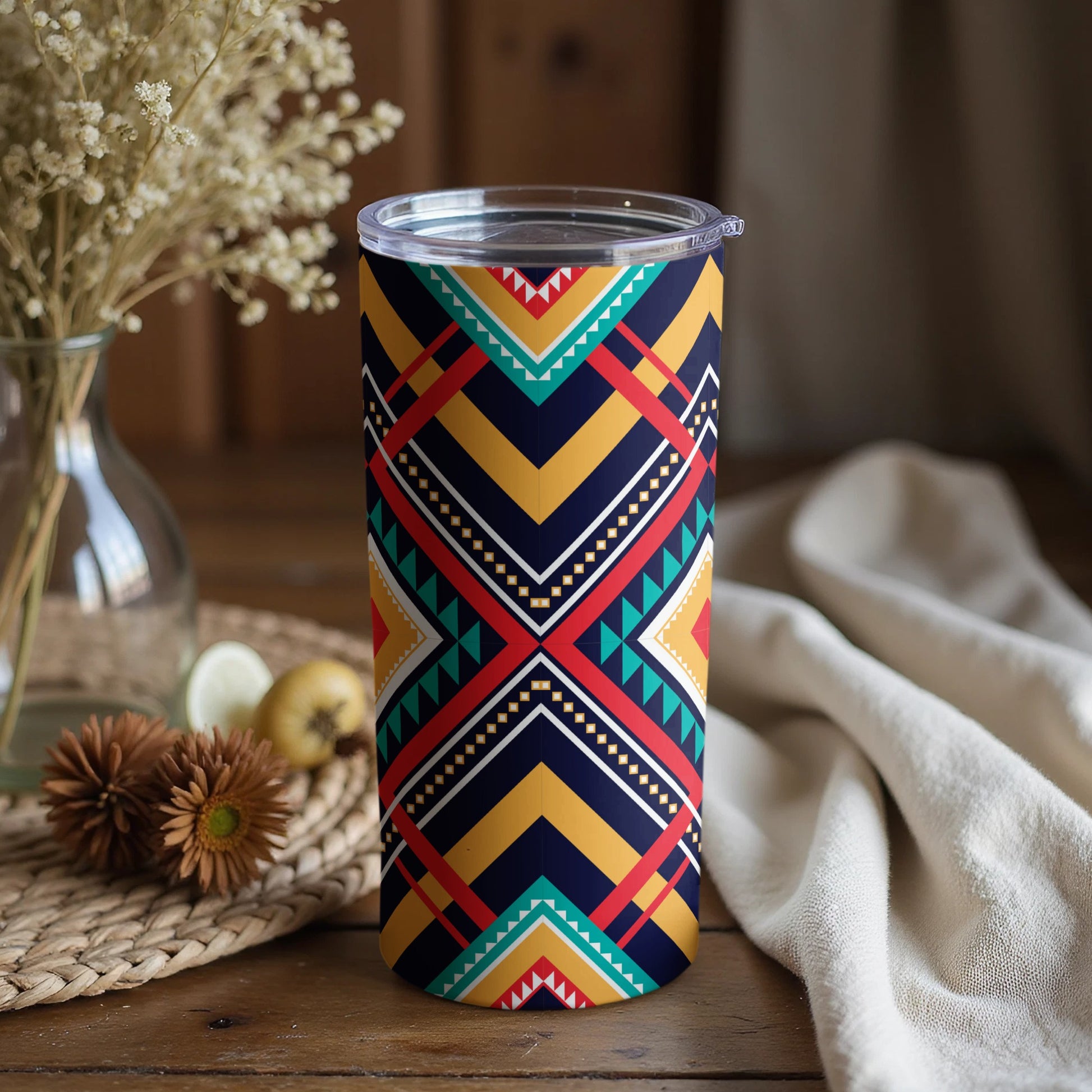 Bohemian Inspired Geometric Pattern Tumbler product