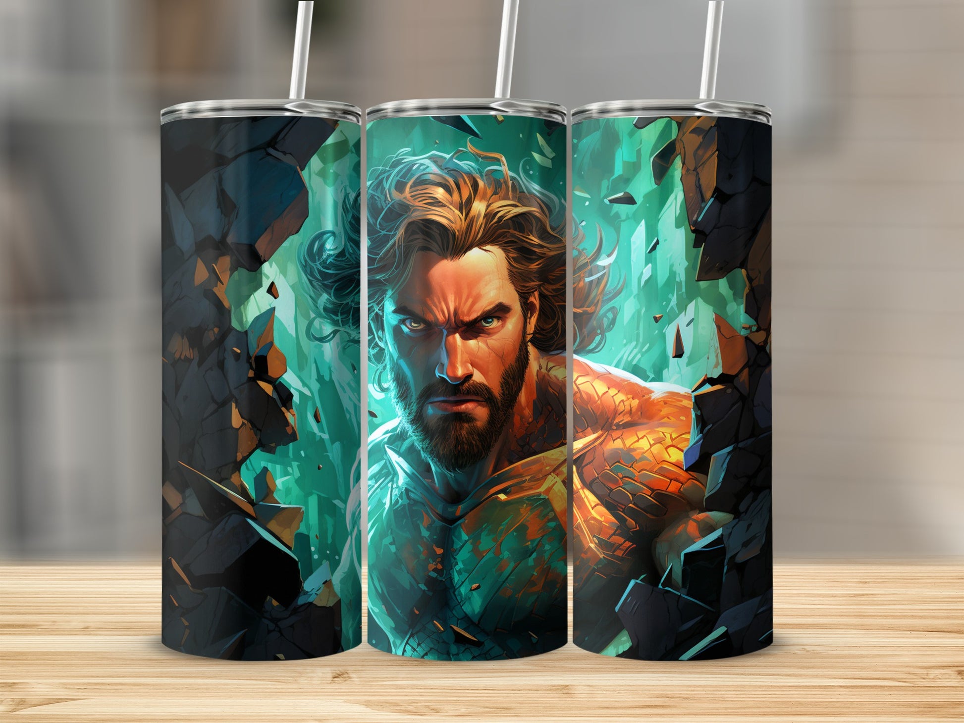 Aquatic Hero Themed Tumbler for Fans and Collectors