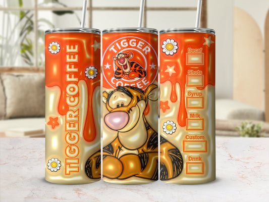 Tigger Coffee Tumbler with Cute Animated Design