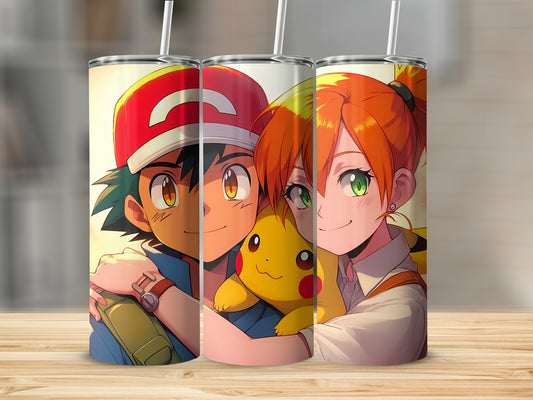 Anime Character Printed Tumbler with Bold Colors Design