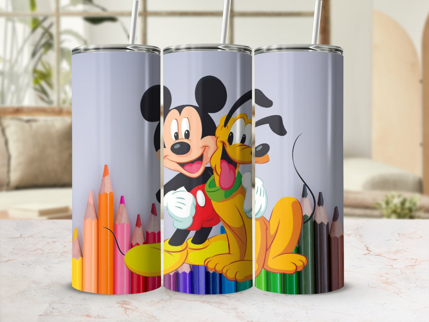 Mickey Mouse and Pluto Colorful Tumbler Product