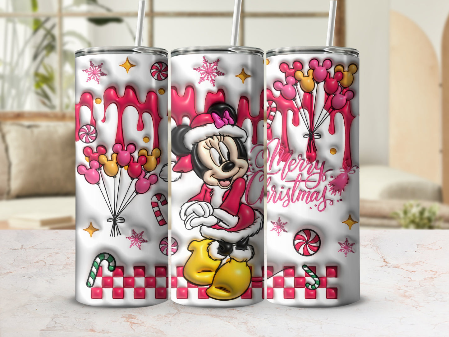 Merry Christmas Mouse Character Design Tumbler Product