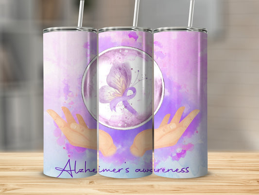 Alzheimer's Awareness Design Stainless Steel Tumbler