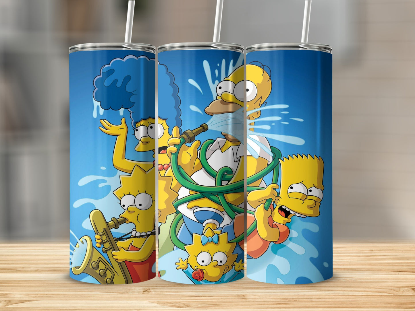 Animated Blue Family Drink Tumbler product