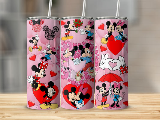 Mickey and Minnie Love Hearts Tumbler Collection