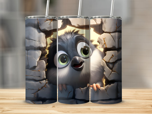 Cute Fluffy Bird Big Eyes Stone Wall Peeker product type